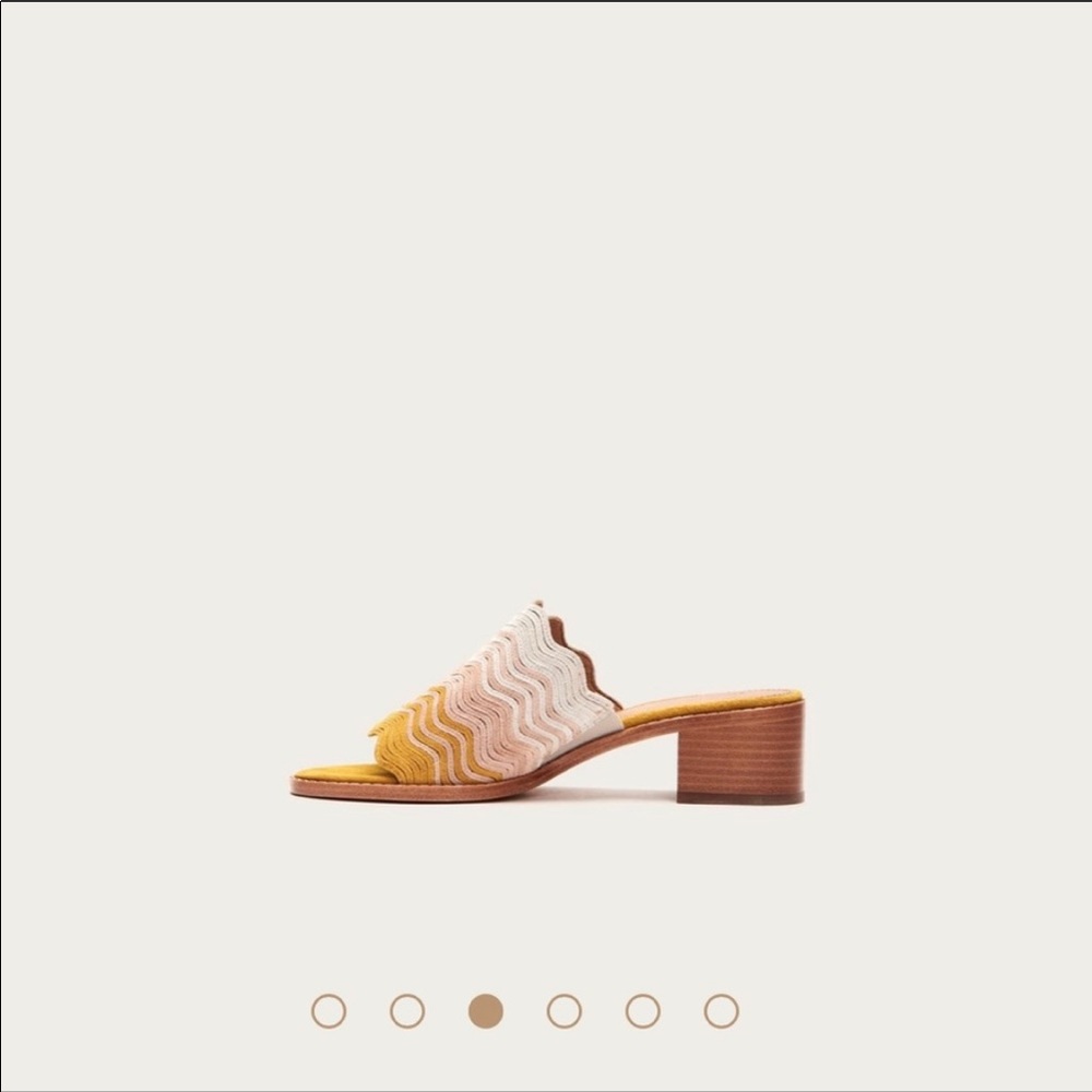NIB! FRYE “Cindy” multicolored suede mules - Picture 10 of 13
